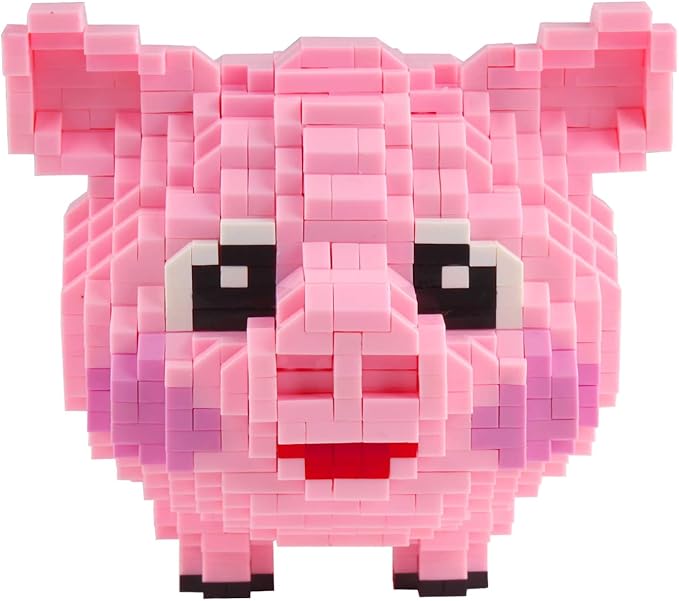 Larcele Micro Pig Building Blocks Mini Building Toy Bricks,1547 Pieces KLJM-02 (Model 558)