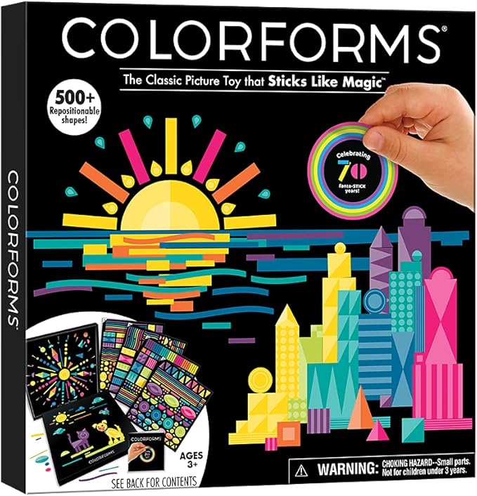 Colorforms Stickers for Kids, 70th Anniversary Box Set - Stickers for Adults, Arts and Crafts, Scrapbook Stickers, Kids Crafts, 500+ Kids Stickers, Stickers for Boys and Girls Ages 3+