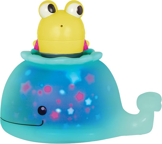 B. toys – Animal Bath Toys – Color Changing Frog Bath Squirt & Light-Up Whale – Baby Bath time Set – Glowing Lights – 6 Months + – Glow & Splash
