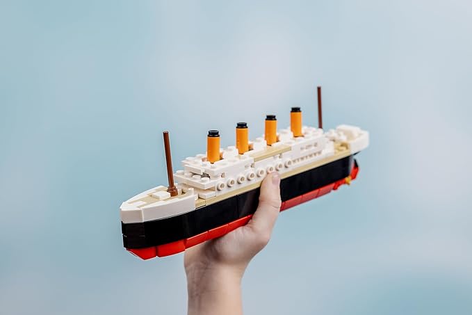 Brick Loot Titanic Building Blocks Mid-Sized Set, Toy Ship Model Kit, Building Bricks Sets for Adults or Kids 6 Year Old +, Home Decor, Quality Blocks Compatible with Lego & Major Brands, 217 Pieces