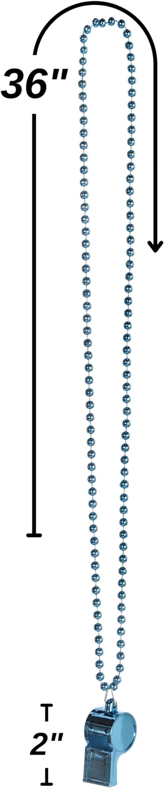 WHISTLE ON CHAIN LIGHT BLUE (12/576)
