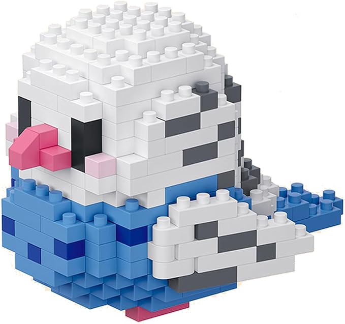 Birds Building Blocks for Adults Mini Building Blocks Birds Building Bricks Toy Micro Block Building Set Gift for Kids and Adults-253 PCS(Budgerigar B)