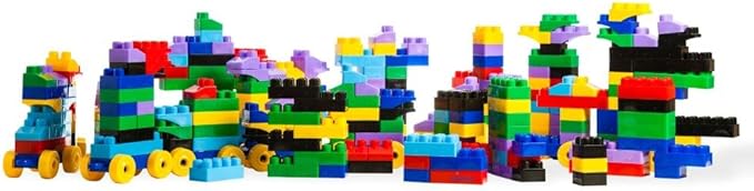Dimple Large Blocks for Toddlers/Kids Stackable, Multi-Colored, Interlocking Toys Safe, Non-Toxic Plastic Bright Colors, Waterproof Boys and Girls Age 3 + (900 Pieces)