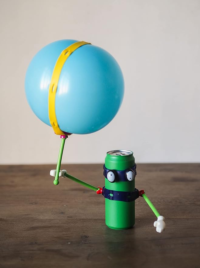 Open-Ended Educational Construction Arts and Crafts Building Toy Kit DIY Imaginative Recycling Toy-Making kit for Kids of All Ages Advanced 64 Pcs Set