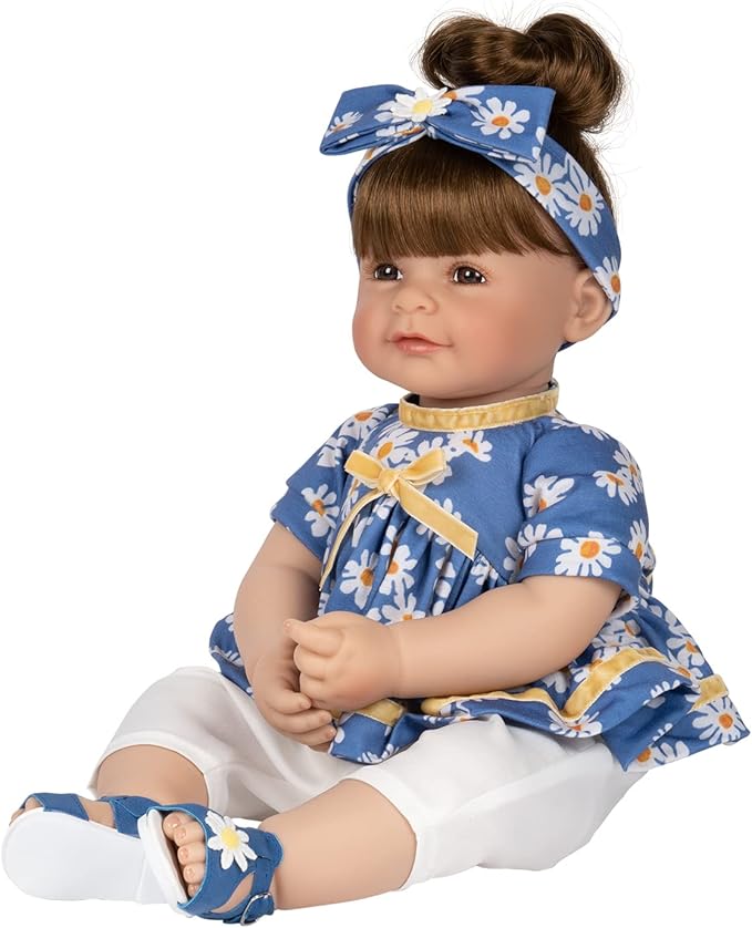 Adora Toddler Time Babies, 20" Premium Doll with Hand Painted Eyelashes and Face, Fresh Baby Powder Scent and Removable Clothing, Birthday Gift for Ages 6+ - Summer Lovin'