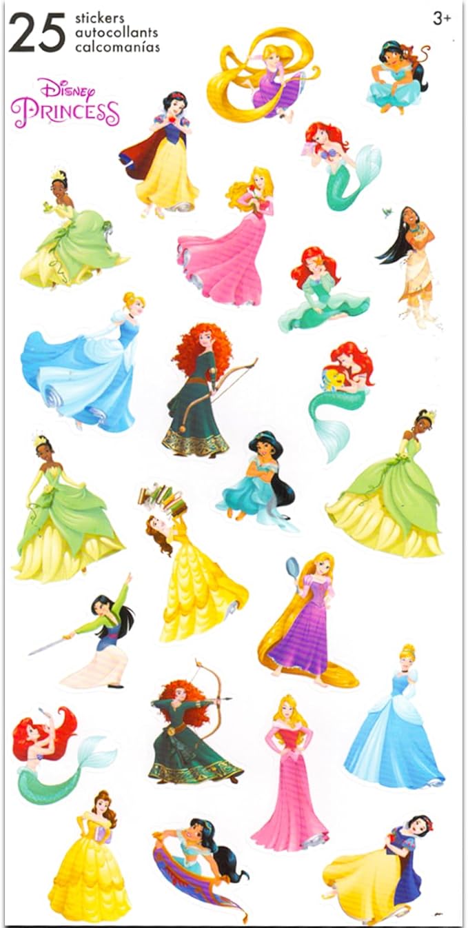 Disney Princess Coloring Book Set for Kids - Bundle Includes 2 Deluxe Coloring and Activity Books with Paints, Stickers, and More Art Set
