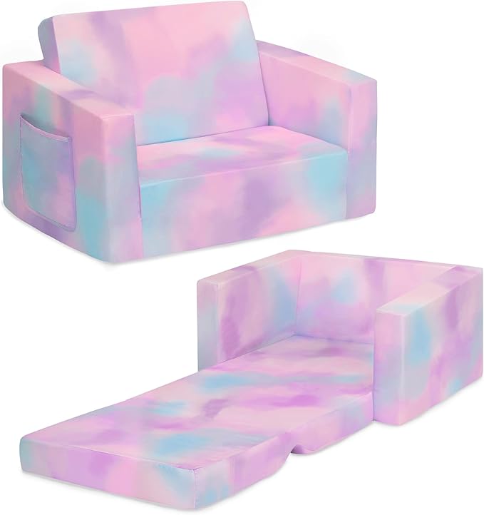 Cozee Flip-Out Chair - 2-in-1 Convertible Chair to Lounger for Kids