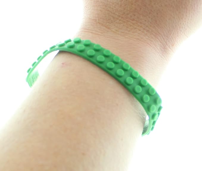 Rhode Island Novelty 7.5 Inch Block Rubber Bracelet, One Dozen per Order