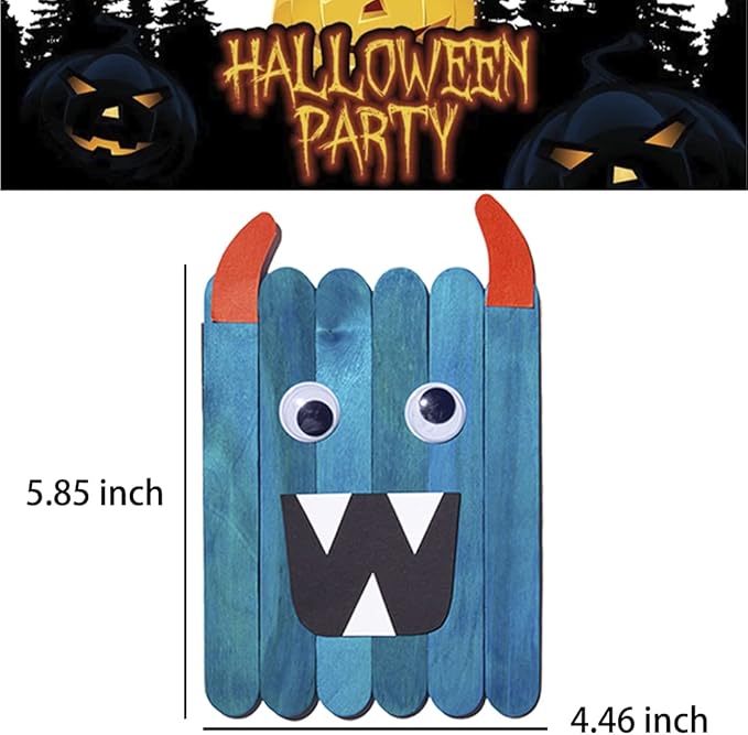 Geltvilra 10 Pack Halloween Arts and Crafts Kits for Kids Halloween Toys Monster DIY Assorted Pumpkins Frankenstein