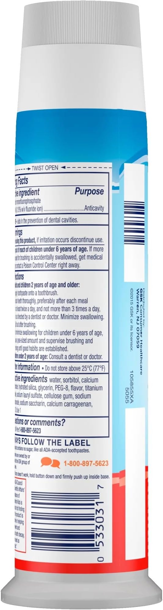 Aquafresh Kids Cavity Protection Toothpaste 4.6oz (6 Pack)