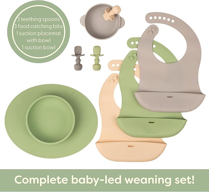 Upward Baby Led Weaning Supplies, Silicone Baby Feeding Set, Baby Feeding Essentials, Baby Led Weaning Set, Baby Eating Essentials, Baby Silicone Feeding Set, Baby Dishes, Baby Plates and Bowls Set