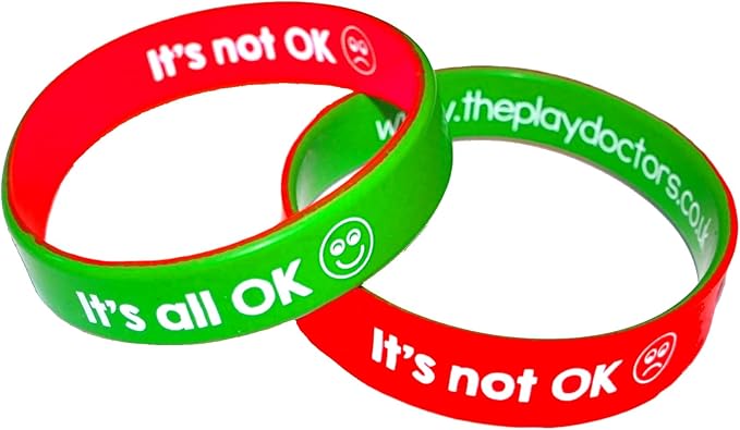 Emotions Mood Band Set of 2 Social Communication Aids - Early Years/Childrens Feelings Resource Child Size Wrist Bands