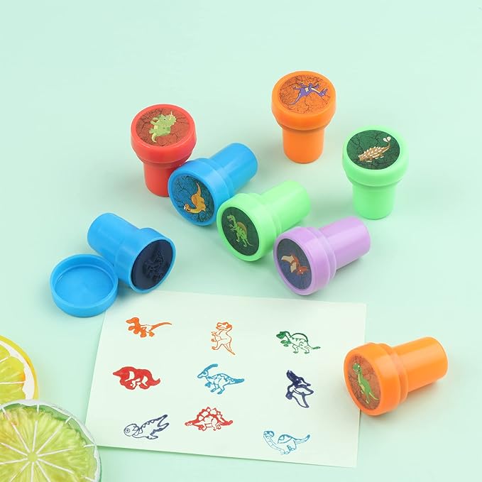 30 Pieces Animal Stampers for Kids Dinosaur Ocean Life and Zoo Animal Stampers Self Inking Stamps for Kids Birthday Gift, Party Supplies, Teacher Stamps