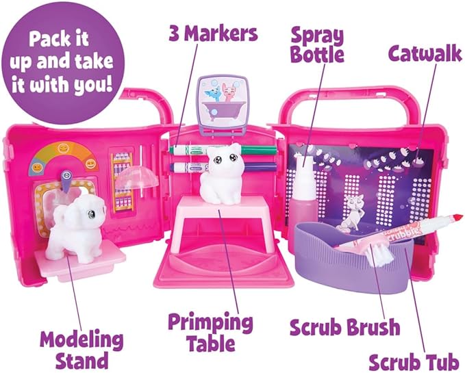 Crayola Scribble Scrubbie Pets, Beauty Salon Playset with Toy Pets, Gift for Kids