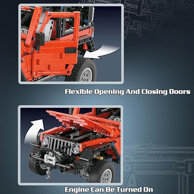 RiceBlock Off-Road Vehicle Model Building Setfor Adult Challenging, Car Building Toys Boys Aged 8 and Above, 1287 Pieces Compatible with Lego