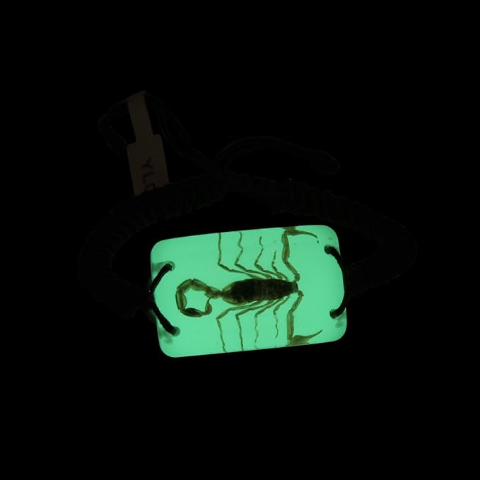 REALBUG Gold Scorpion Bracelet, Glow in The Dark, 10 inches