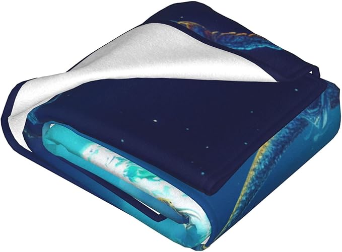 Meteor Dragon Blanket Dragon Throws Blanket Dragon Lover Gifts Dragon Decor Soft Cozy Fleece Plush Warm Flannel Bedding Blanket for Men Boys Girls Kids Adults Couch Travel 60"X80"