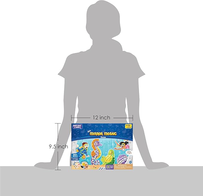 Imagimake Mirror Mosaic Ocean Theme Kids Art Set | DIY Craft Kit with Foil Stickers | Mosaic Kit for Kids | Birthday Gift for Boys and Girls Ages 3-8 | Toys for 4 Year Old Boys