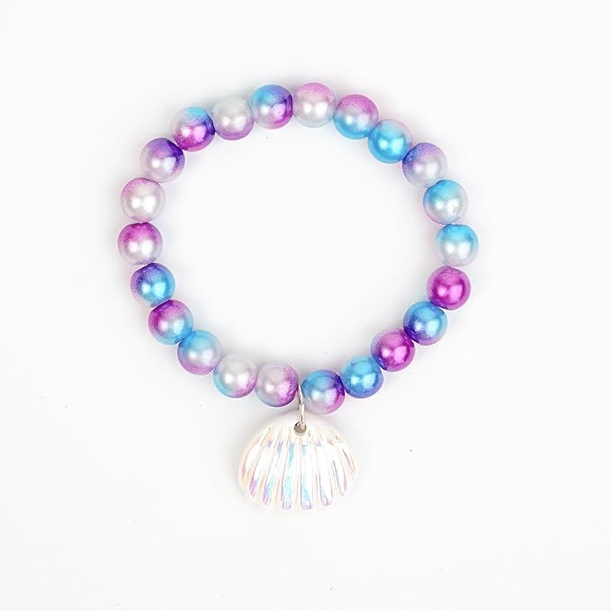 Probeauty Mermaid Wig, Red Long Wave Cosplay Wig with Necklace Bracelet Earrings Ring for Halloween Costume 21 Inches