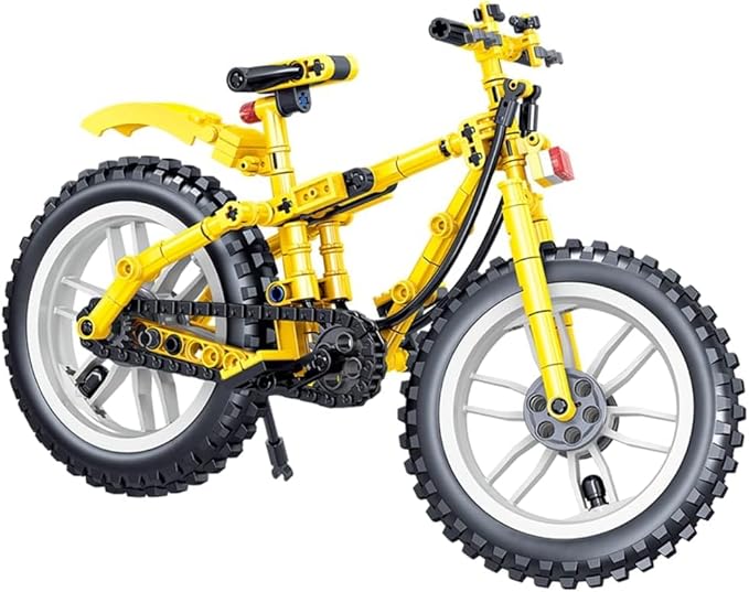 ENHANA Motorcycle Building Blocks Bike Cycle Compatiable with Tech Set Mountain Bike Building Kit Toy STEM Educational Bike Building Set for 6-10 Years Old Boys