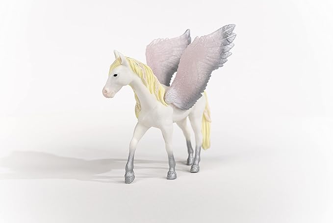 Schleich bayala Mythical Winged Sunrise Pegasus Mare Figurine - Featuring Glittery Wings and Mane, Imaginative Fun and Durable Horse Toy for Girls and Boys, Gift for Kids Ages 5+