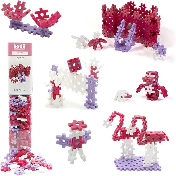 KADU Taffy 250 Piece Set - STEM/STEAM Building + Construction Toy, for Open + Imaginative Play