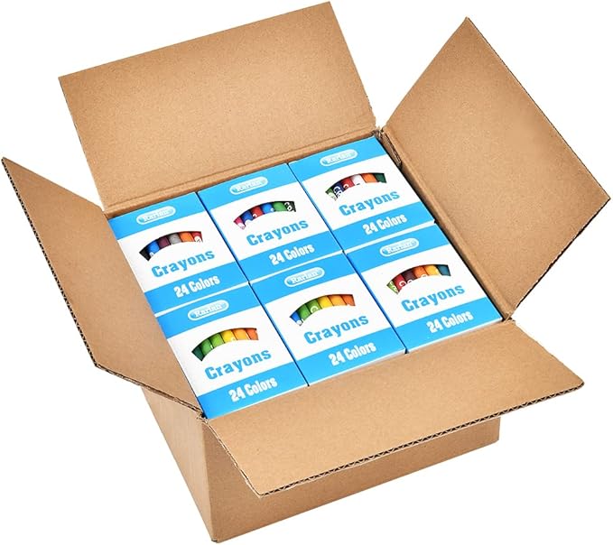 Crayons Bulk, 30 Crayon Packs with 24 Assorted Colors, 720 Count Crayons
