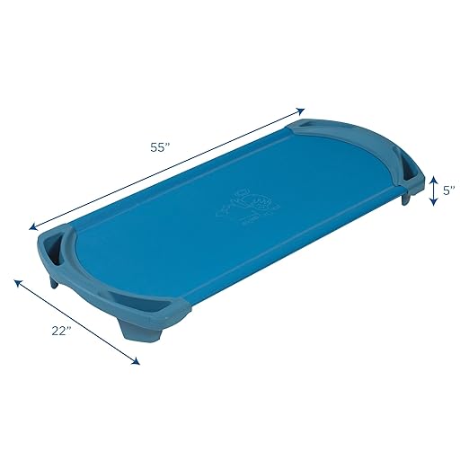 Children’s Factory AFB5730OB Space Line Single Cot, Standard, 55" Height, 22" Length, 5" Width, Blue