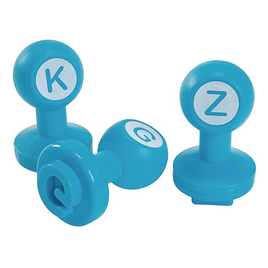 Colorations Alphabet Dough Stampers Set, Uppercase Letters – Set of 26 Letter Stamps, Fun ABC Learning Tool for Toddlers, Ideal for Classroom and Home Learning