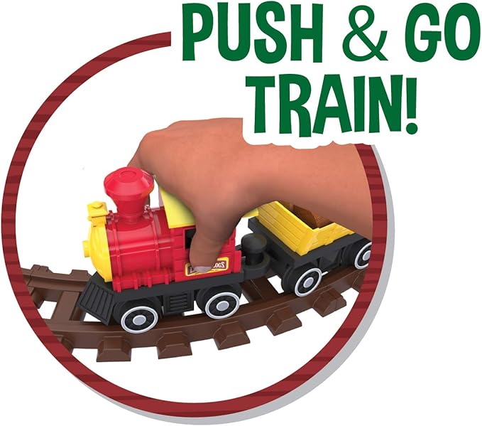 LINCOLN LOGS-Sawmill Express Train - 101 Parts - Real Wood Logs - Buildable Train Track-Ages 3+ - Best Retro Building Gift Set for Boys/Girls-Creative Construction Engineering-Preschool Education Toy