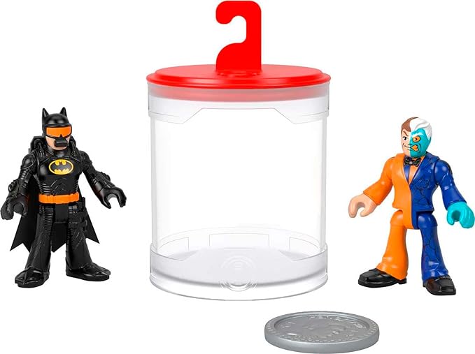Fisher-Price Imaginext DC Super Friends Batman Toys, Color Changers Figure Set, Batman & Two-Face for Preschool Kids Ages 3+ Years
