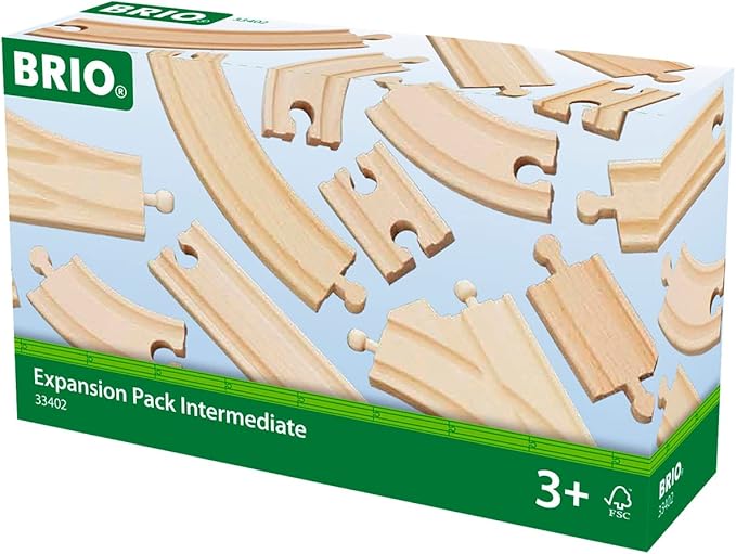 BRIO World 33402 Expansion Pack Intermediate - Wooden Train Set for Kids | Enhances Creativity | Compatible with All BRIO Train Sets | FSC Certified | Ideal for Ages 3 and Up