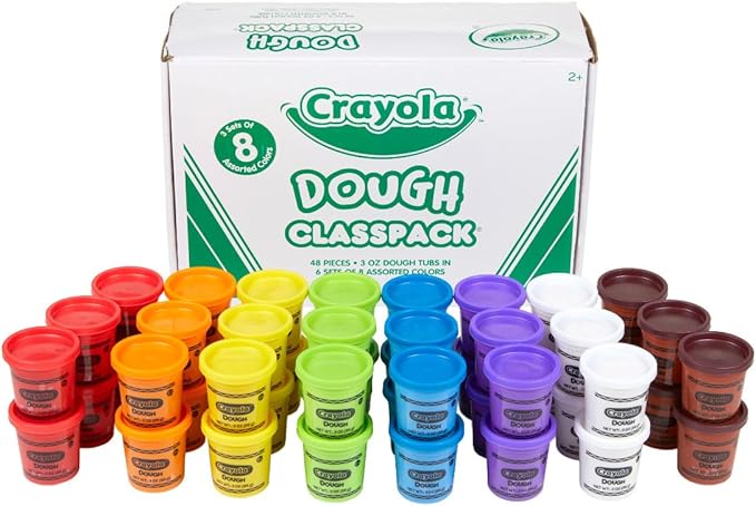 Crayola Dough Classpack - 8 Assorted Colors (48 Count), 3oz Kids Dough, Classroom Supplies for Teachers & Art Projects, Nontoxic, Ages 3+