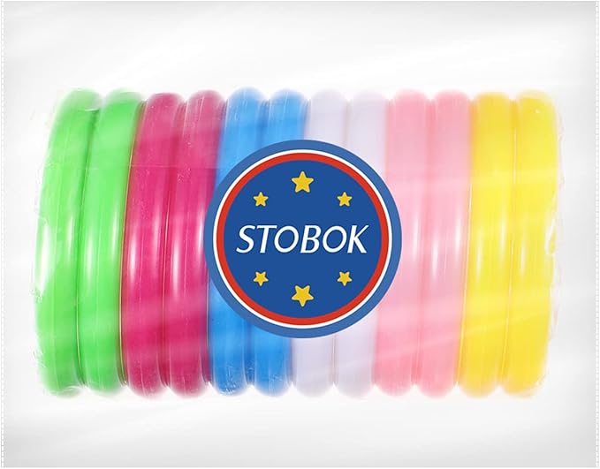 STOBOK Plastic Bangle Cute Candy Color Bracelets Party Favors Plastic Jewelry for Child Women Girl for Christmas 12pcs/Set