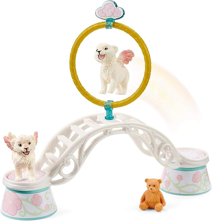 Schleich bayala, Mythical Creature Toys for Kids, Winged Baby Lion Training 9-Piece Playset, Ages 5+