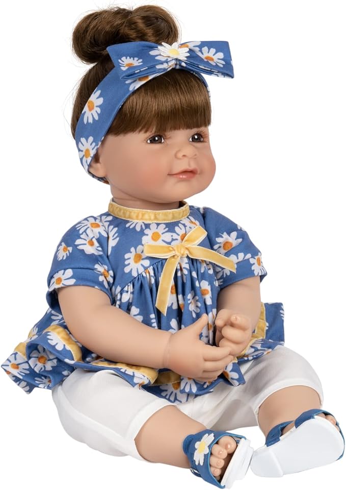 Adora Toddler Time Babies, 20" Premium Doll with Hand Painted Eyelashes and Face, Fresh Baby Powder Scent and Removable Clothing, Birthday Gift for Ages 6+ - Summer Lovin'