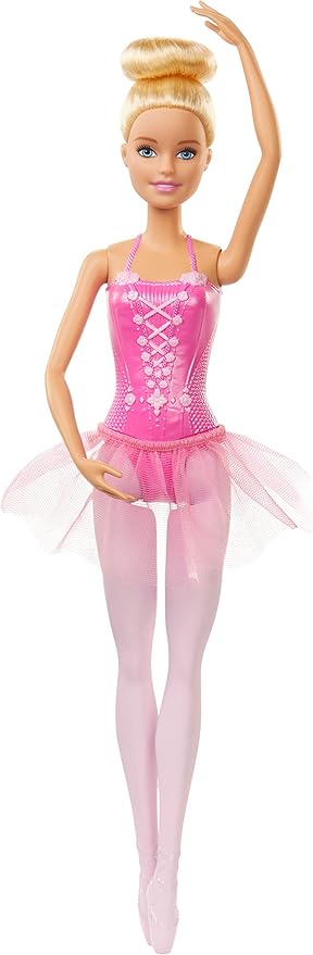 Barbie Ballerina Doll, Blonde Wearing Removable Pink Tutu, Sculpted Toe Shoes & Ballet Arms