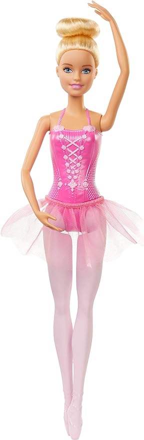 Barbie Ballerina Doll, Blonde Wearing Removable Pink Tutu, Sculpted Toe Shoes & Ballet Arms