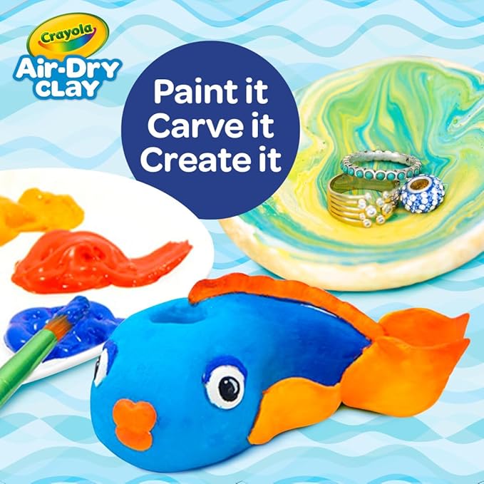 Crayola Air Dry Clay (5lbs), Natural White Modeling Clay for Kids, Sculpting Material, Bulk Craft Supplies for School Classrooms
