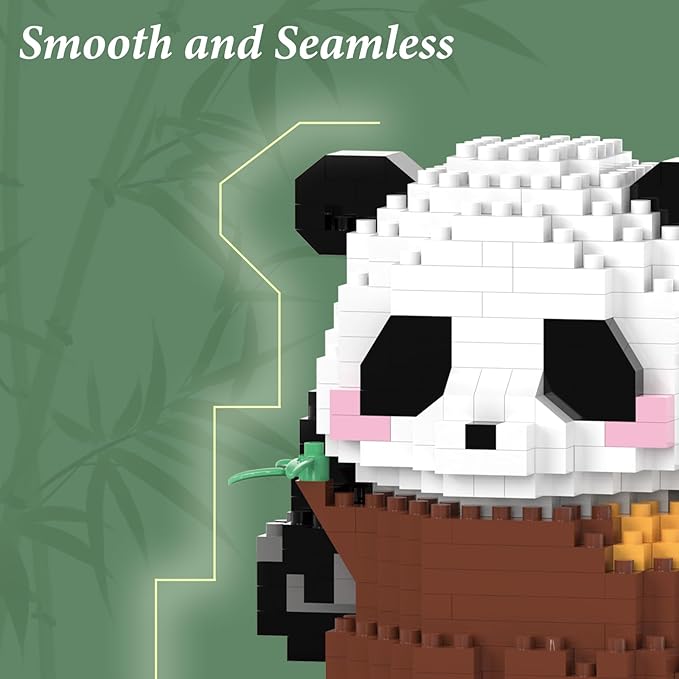Mini Building Blocks, Party Favors- Micro Blocks Panda Toy for Kids 13 14 15 16+, Mini Blocks Building Sets for Adults, Easter/Birthday for Teens(554 PCS) (Laid-Back Panda)
