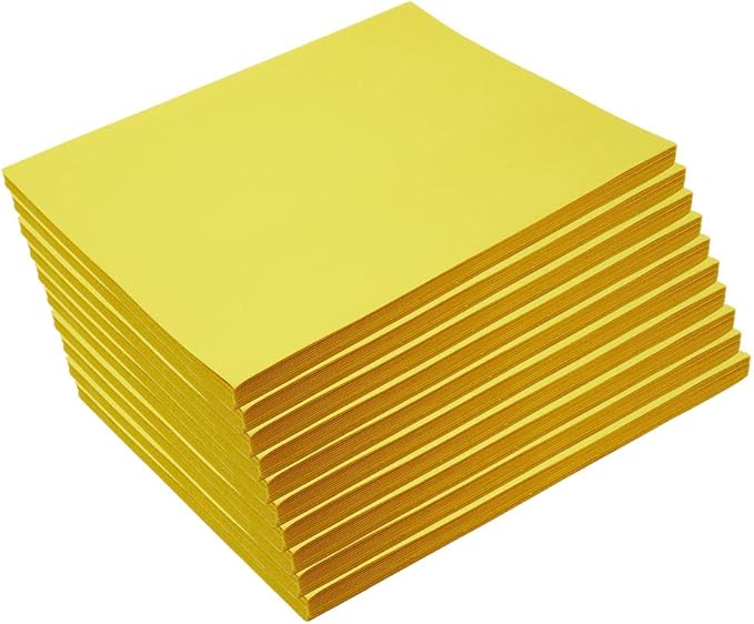 Construction Paper,Yellow,9 inches x 12 inches,500 Sheets,Heavyweight Construction Paper,Crafts,Art,Kids Art,Painting,Coloring,Drawing,Creating,Paper,Art Project,All Purpose