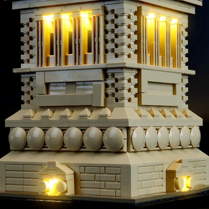 BRIKSMAX Led Lighting Kit for Architecture Statue of Liberty- Compatible with Lego 21042 Building Blocks Model- Not Include The Lego Set