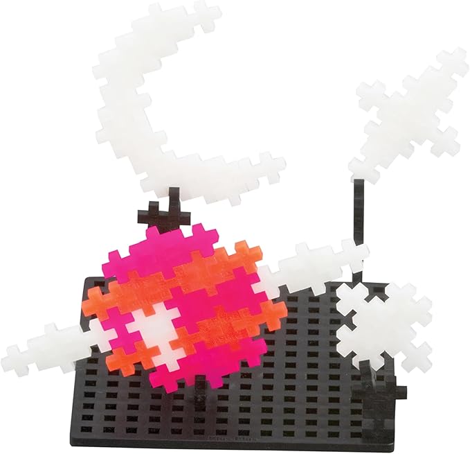 PLUS PLUS - Learn to Build, Glow in The Dark - Construction Building STEM – Interlocking Mini Puzzle Blocks for Kids