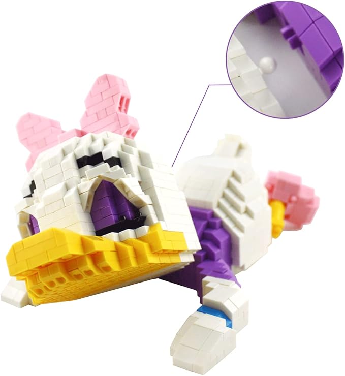 Building Bricks 800+ Pieces Set - Classic Cartoon Characters Building Blocks - Mini Building Block for Boys Girls & Adults (White)