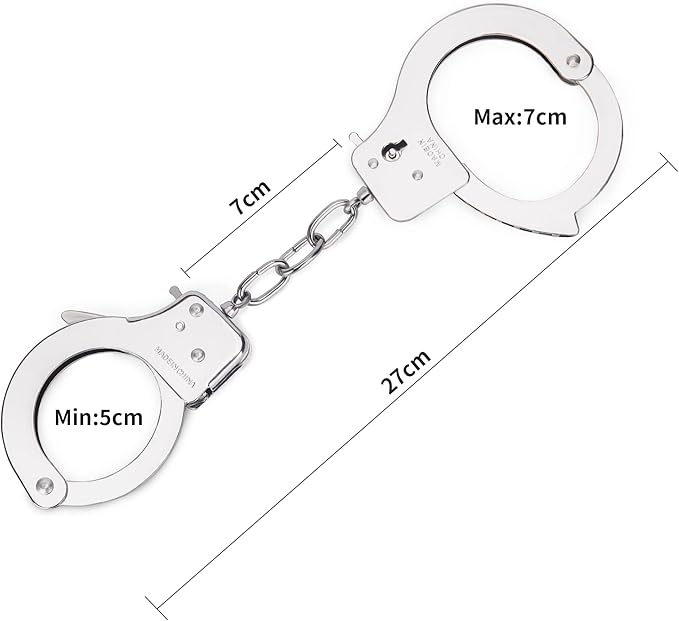 Metal Play Handcuffs, Hand Cuffs Police, Toy Handcuffs for Kids
