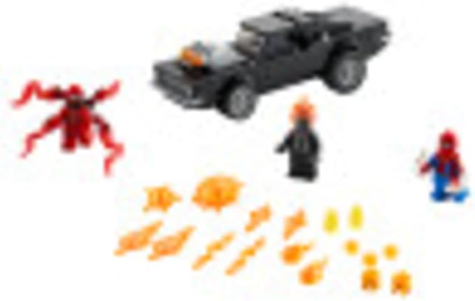 LEGO Marvel Spider-Man: Spider-Man and Ghost Rider vs. Carnage 76173 Collectible Building Toy for Kids, New 2021 (212 Pieces), Multicolor