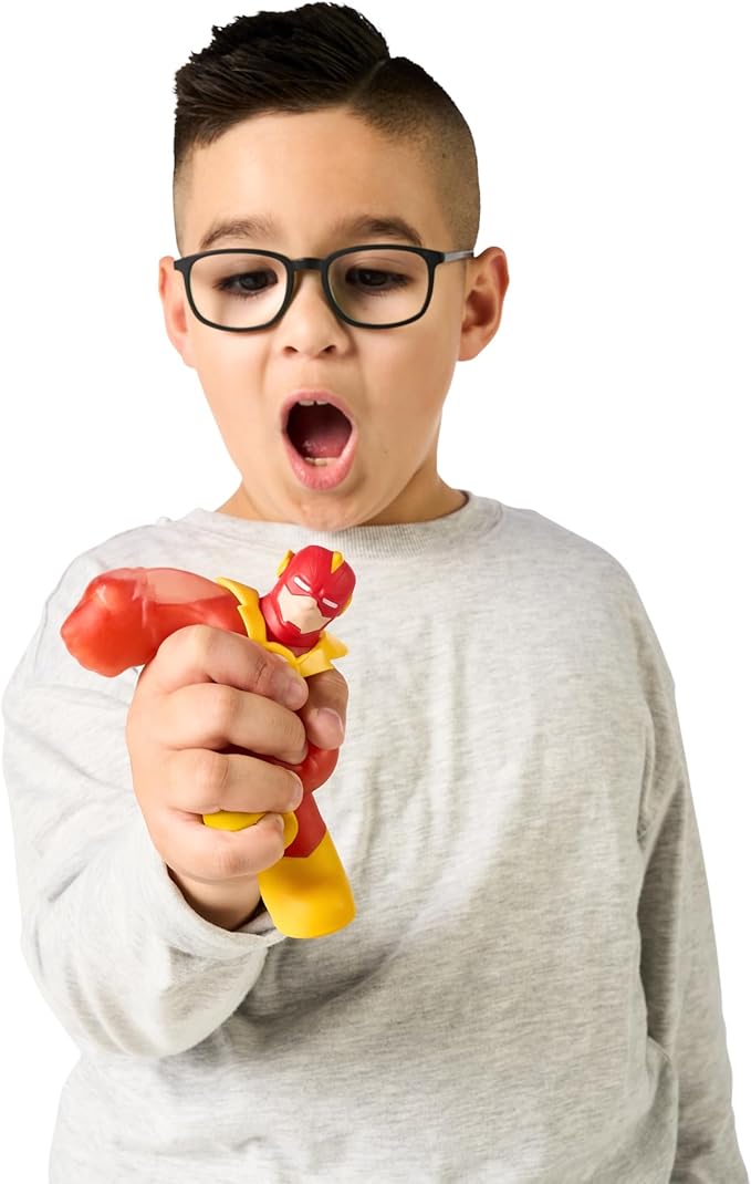 Heroes of Goo Jit Zu Goo Shifters DC Super Hero Stretchy Action Figure Gold Charge Flash. Incredibly Squishy DC 4.2" Toy Figure. Crush The Core!