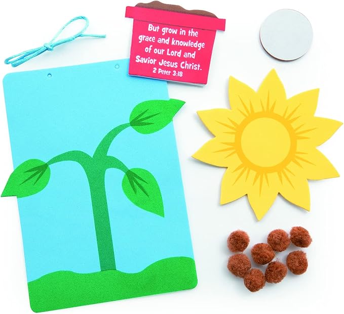 Fun Express Grow with Jesus Sunflower CK - Craft Kits - 12 Pieces
