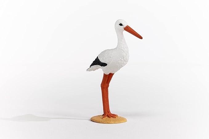 Schleich Farm World, Realistic Bird Animal Toys for Boys and Girls 3 and Above, Stork Toy Figurine