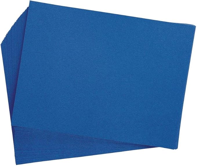 Colorations Construction Paper,Blue,12 inches x 18 inches,500 Sheets,Heavyweight Construction Paper,Crafts,Art,Kids Art,Painting,Coloring,Drawing,Creating,Paper,Art Project,All Purpose